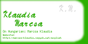 klaudia marcsa business card